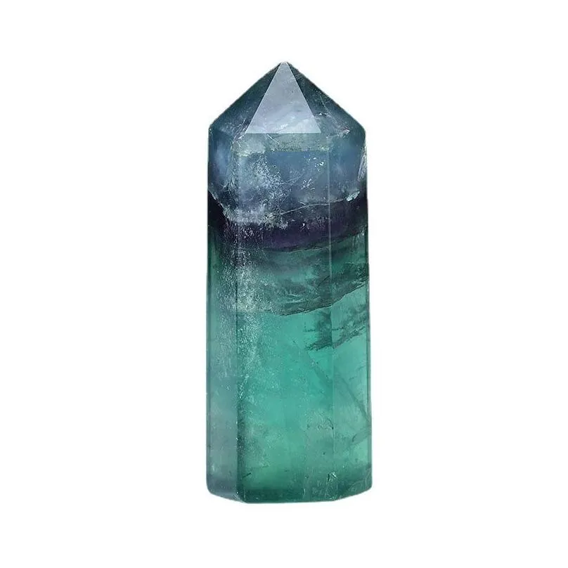 natural green fluorite rough polished energy tower arts ornament mineral healing wands reiki raw ability quartz pillars