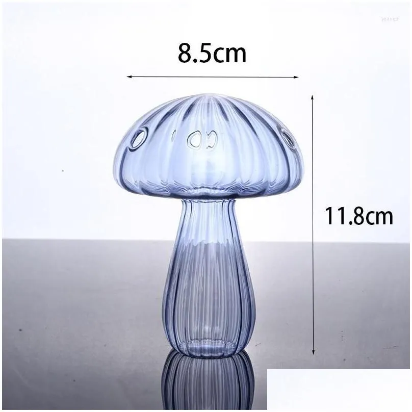 vases mushroom glass vase bottle creative home hydroponic flower table simple decoration decor