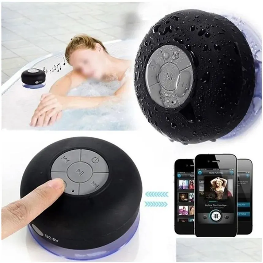 mini bluetooth speaker portable waterproof wireless hands speaker suction cup for showers bathroom pool car mp3 music player
