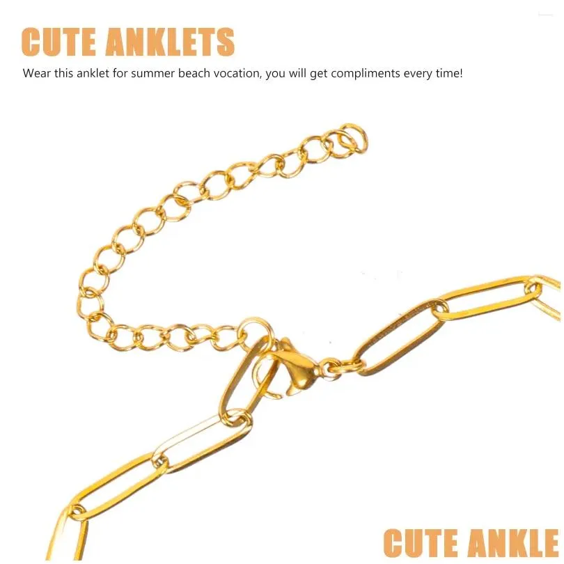 anklets love anklet jewelry for women decorate cute stainless steel foot chain girls