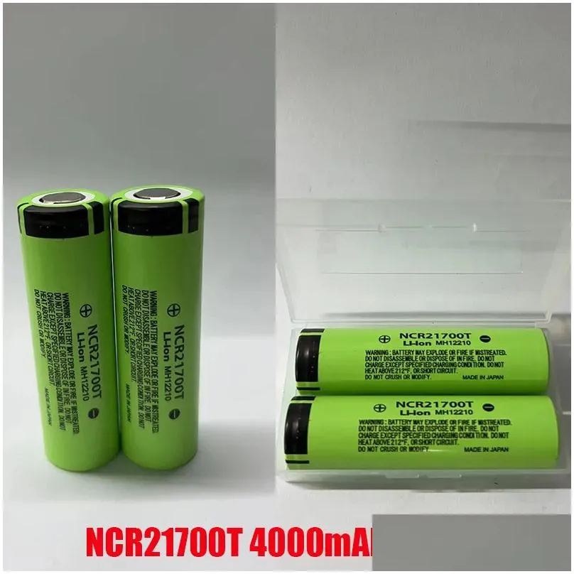 top quality ncr21700t 4000mah 21700t 21700 battery 35a 3.7v drain rechargeable lithium dry batteries