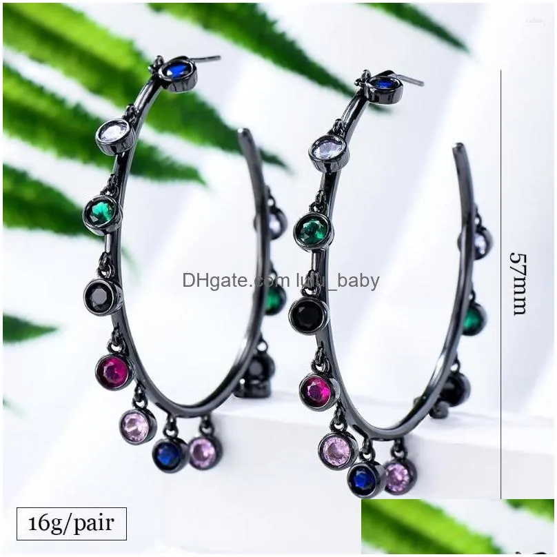 hoop earrings missvikki 2023 dubai trend black for fashion women bride wedding actor dancer show occasion sister girfriend gift