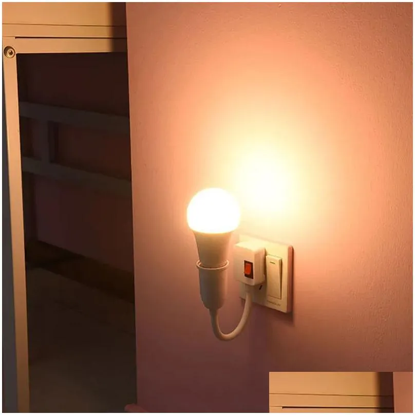 direct plug-in rotary lamp head e27 socket lamp bulb holder with switch eu us plug lamp holder led table lamp led base lamp base