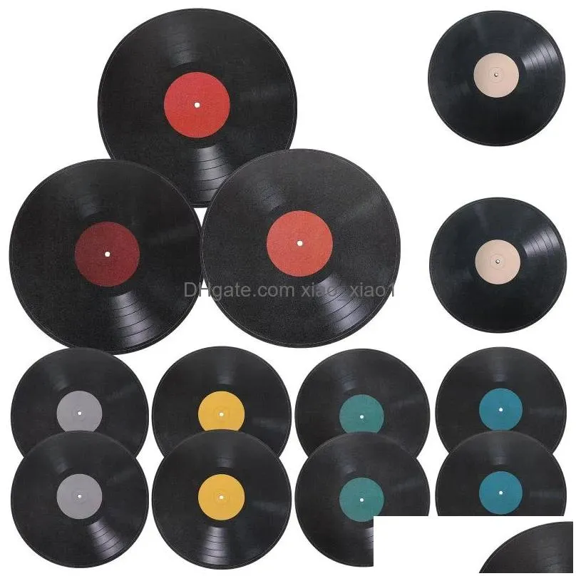 gift wrap 24 sheets record decoration coffee bar wall sticker indoor records room stickers pvc outdoor decorations