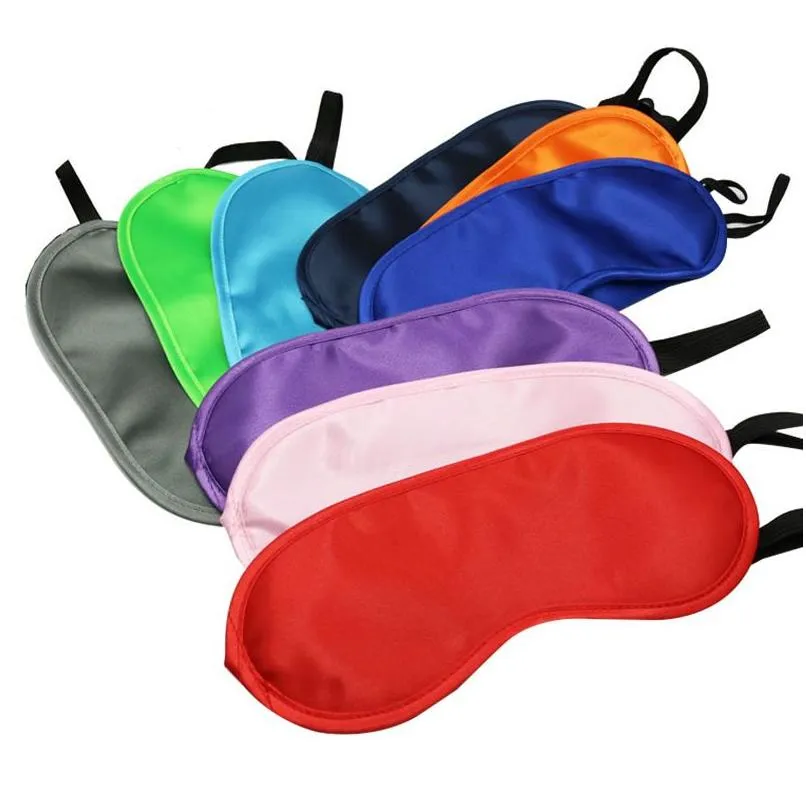 4 layers sleep mask polyester sponge shade nap cover blindfold mask for sleeping travel soft sleeping masks 20 colors