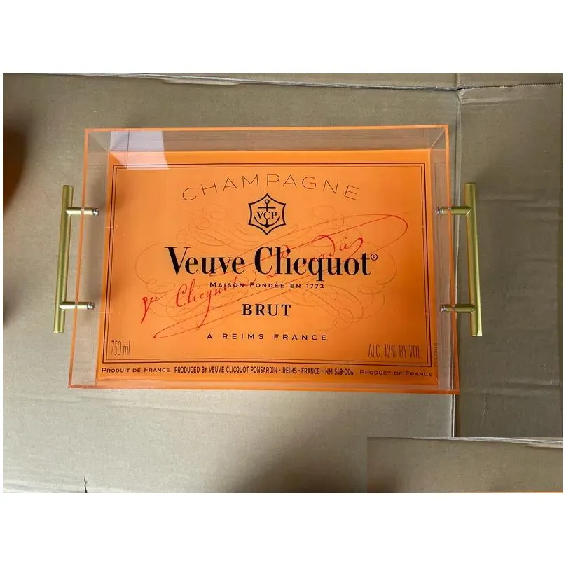 veuve clicquot champagne orange tray