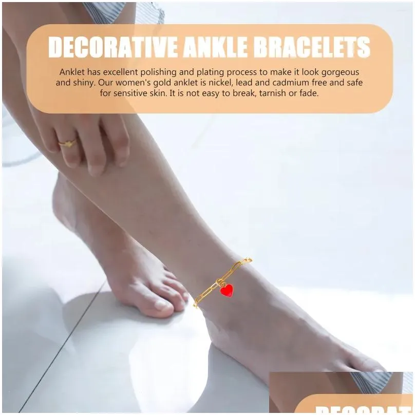 anklets love anklet jewelry for women decorate cute stainless steel foot chain girls