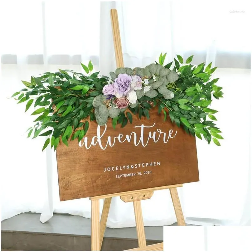 decorative flowers italian ruscus greenery stems 3/6pcs 70cm artificial green leaf garland vines hanging spray for wedding arch bouquet