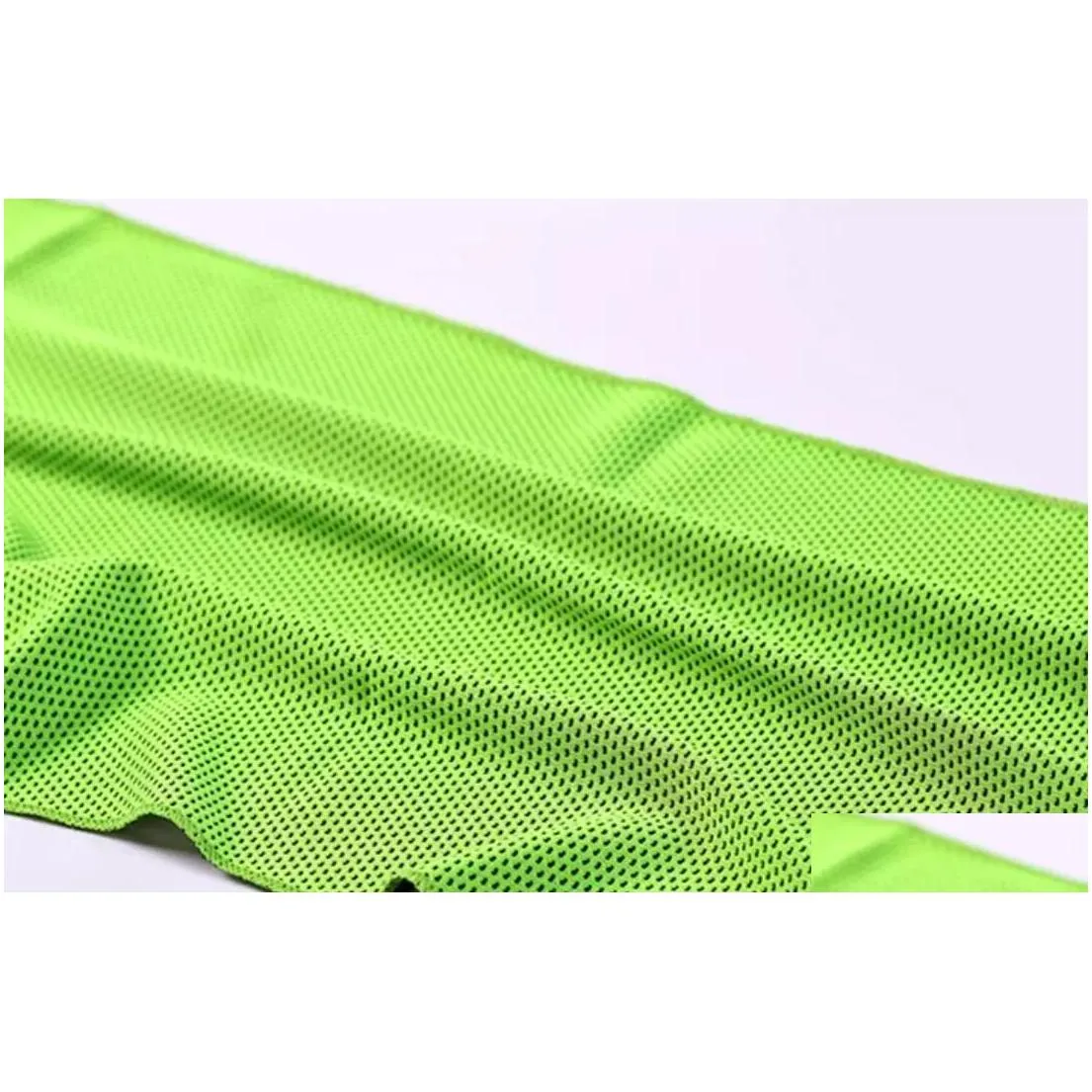 titanium sport accessories cooling towel 100pcs 30x90cm ice cold sports opp bag summer sun stroke exercise polyester soft breathable