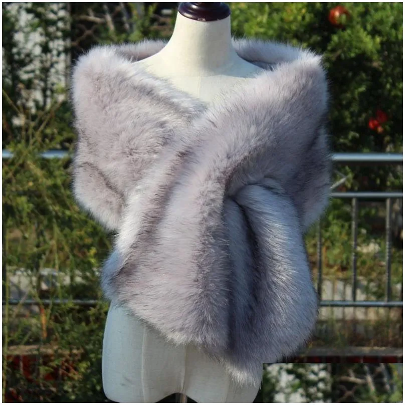 womens fur faux fur walk beside you ivory faux fur jackets for women wedding wrap shawl bridal bride bolero party stole cape accessory shrug stock