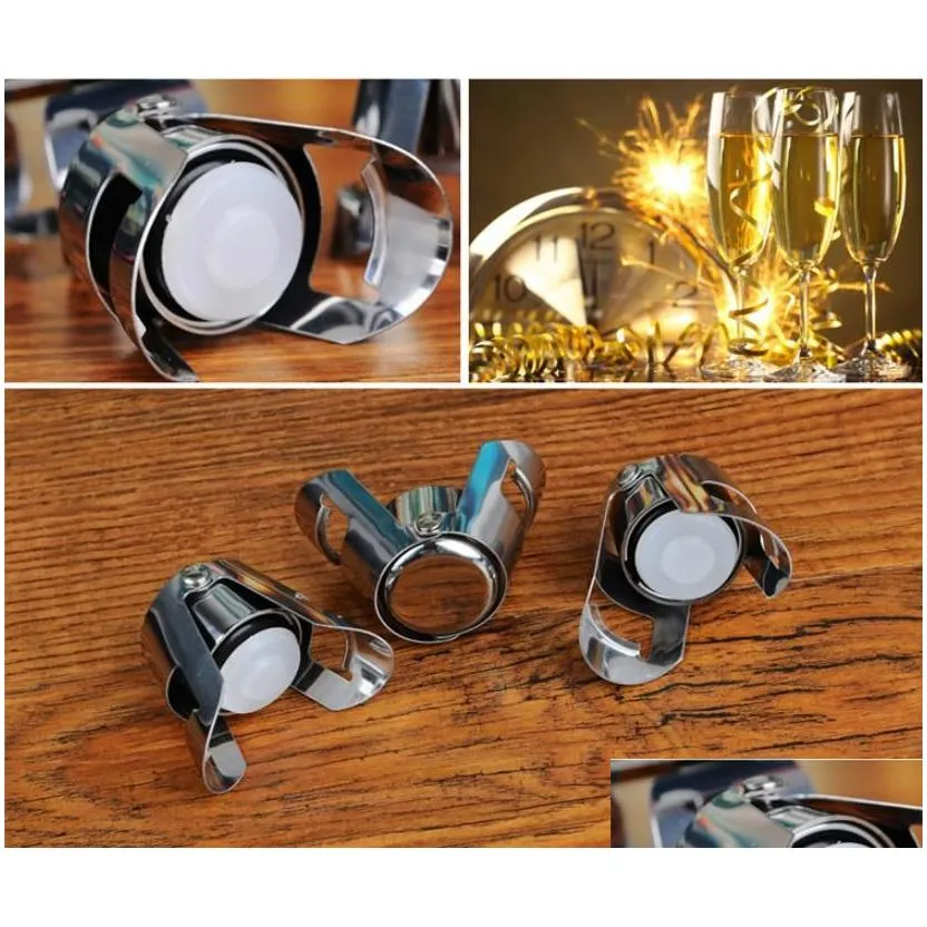 portable stainless steel wine stopper vacuum sealed wine champagne bottle stopper cap sn1902