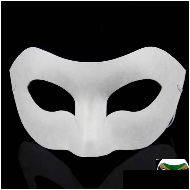 hand drawing board solid white diy zorro paper mask blank match mask for schools graduation celebration cosplay party masquerade