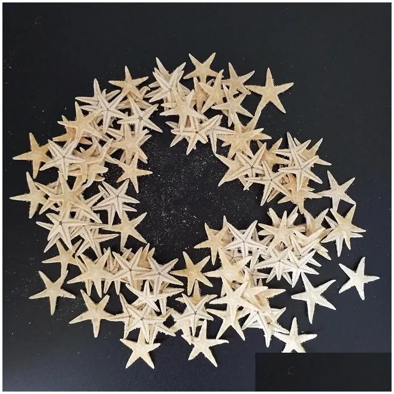 novelty items sea size1.8-3cm 100pcs mini starfish craft decoration natural stars diy beach cottage wedding decor crafts