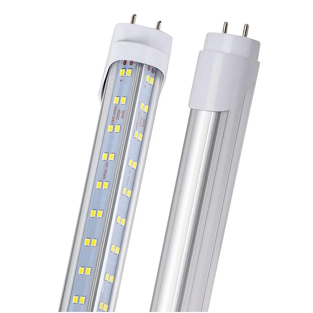 25pcs-t8 led light tubes 4ft 60w led bulbs light v shaped double side 4 rows t10 t12 led replacement bulbs for 4 foot fluorescent