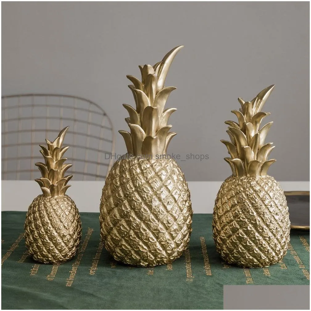 nordic modern home decor home decoration accessories pineapple decor crafts miniature figurines resinas planas de personajes t200703