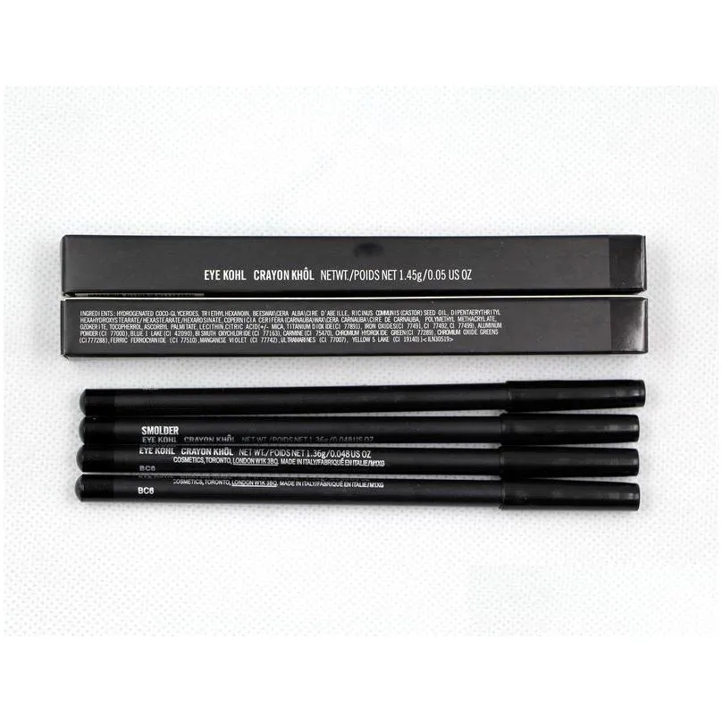 crayon smolder eye kohl black color waterproof eyeliner pencil with box easy to wear long-lasting natural cosmetic makeup eye liner