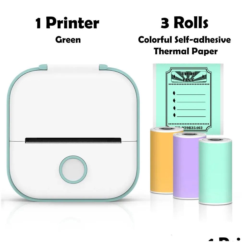 printers phomemo t02 mini portable thermal printing 53mm sticker wireless inkless pocket self adhesive label 221220