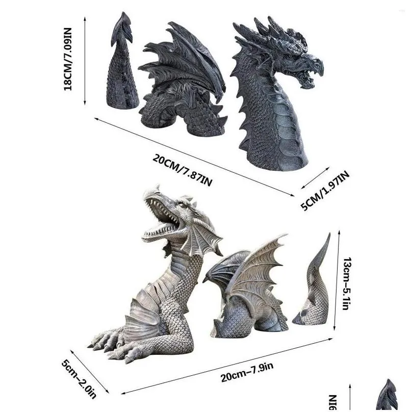 garden decorations dragon outdoor statues the gothic of castle moat sculptures tuin decoratie ornament jardin decoration exterieur