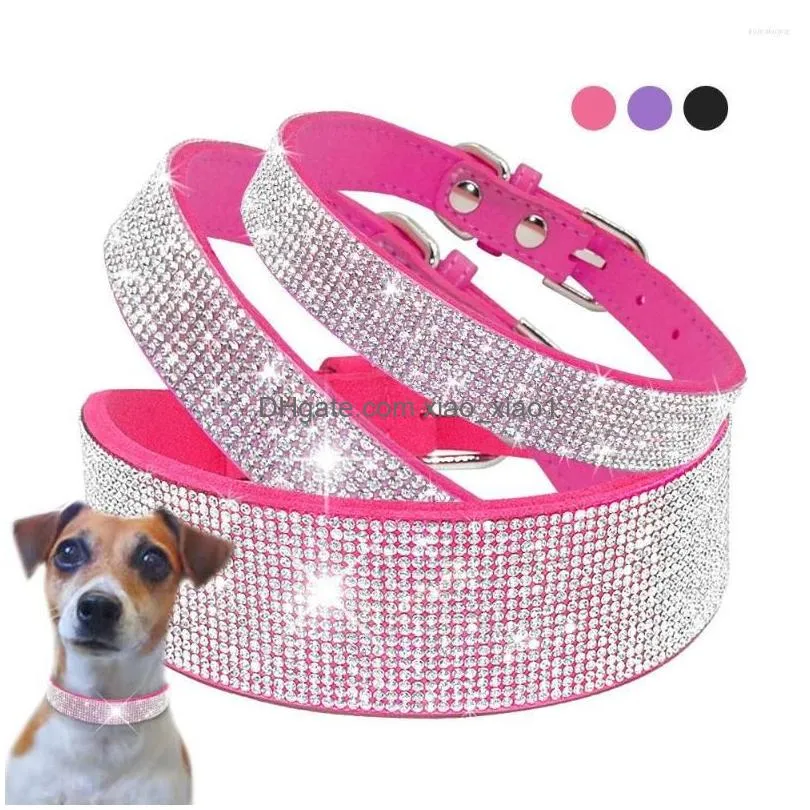 dog collars bling rhinestone cat leather pet puppy kitten collar walk leash lead for small medium dogs cats chihuahua pug yorkie