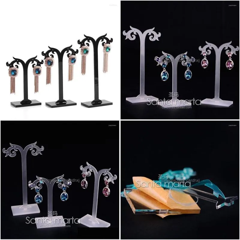 jewelry pouches acrylic earrings display holder firework stand 3pcs series