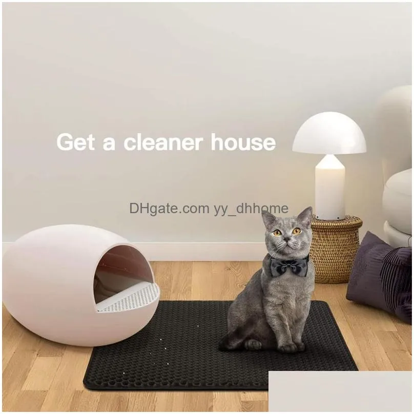 cat beds furniture litter mat trapper honeycomb double-layer design waterproof urine proof material non-slip pet bed