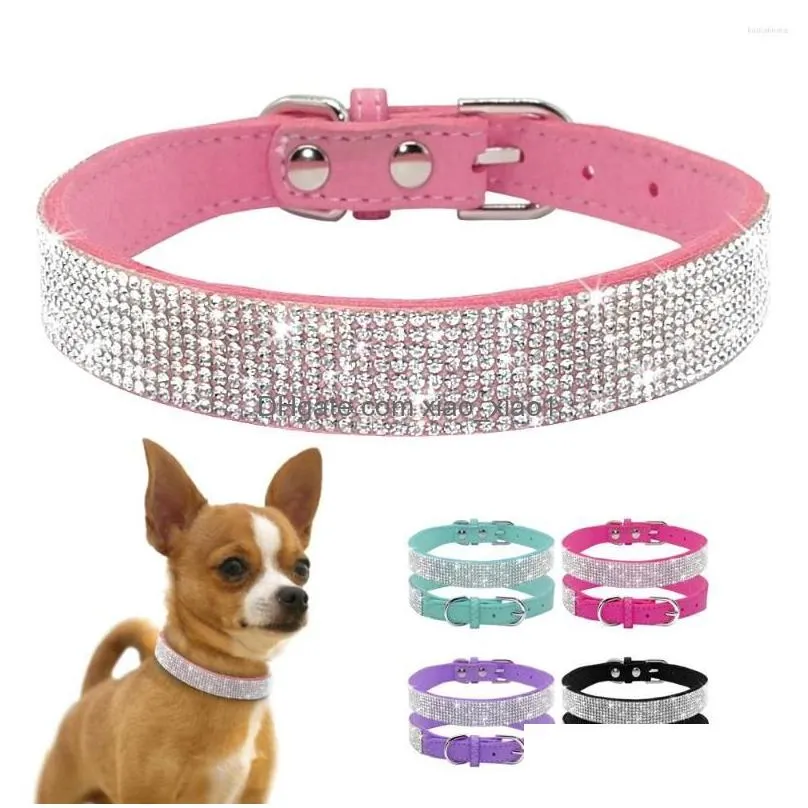 dog collars bling rhinestone cat leather pet puppy kitten collar walk leash lead for small medium dogs cats chihuahua pug yorkie