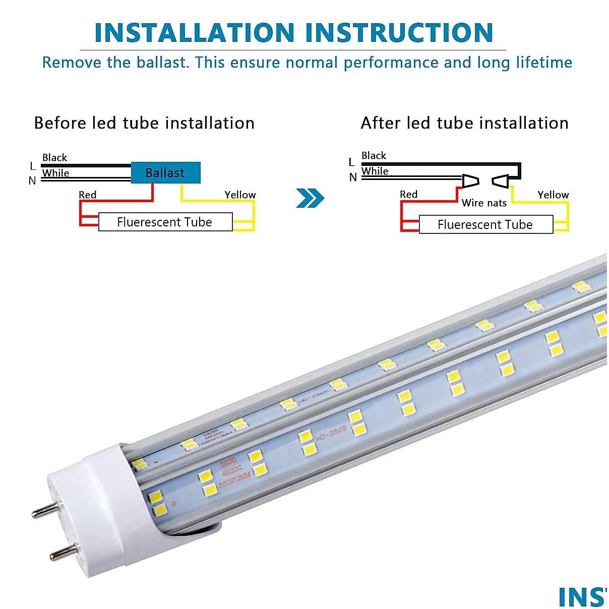 25pcs-t8 led light tubes 4ft 60w led bulbs light v shaped double side 4 rows t10 t12 led replacement bulbs for 4 foot fluorescent