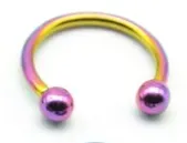 rainbow horseshoe 316l surgical steel nostril nose ring circular piercing ball horseshoe rings cbr ring earring16g 6mm 8mm 10mm234t