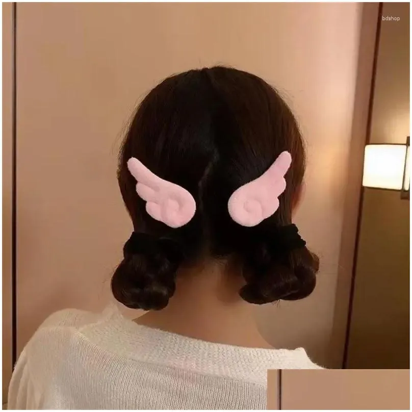 hair accessories hairpin high quality material plush hairpin/edge clip girl repeated wear white side