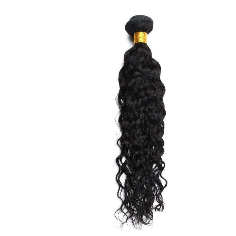 brazilian peruvian indian malaysian virgin hair 3 bundles water wave human hair extensions bundles 95-100g/piece