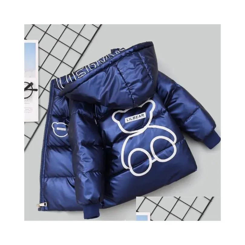 hooded thick duck kids down coat jackets children boys girls outerwear 2 6 years winter clothes