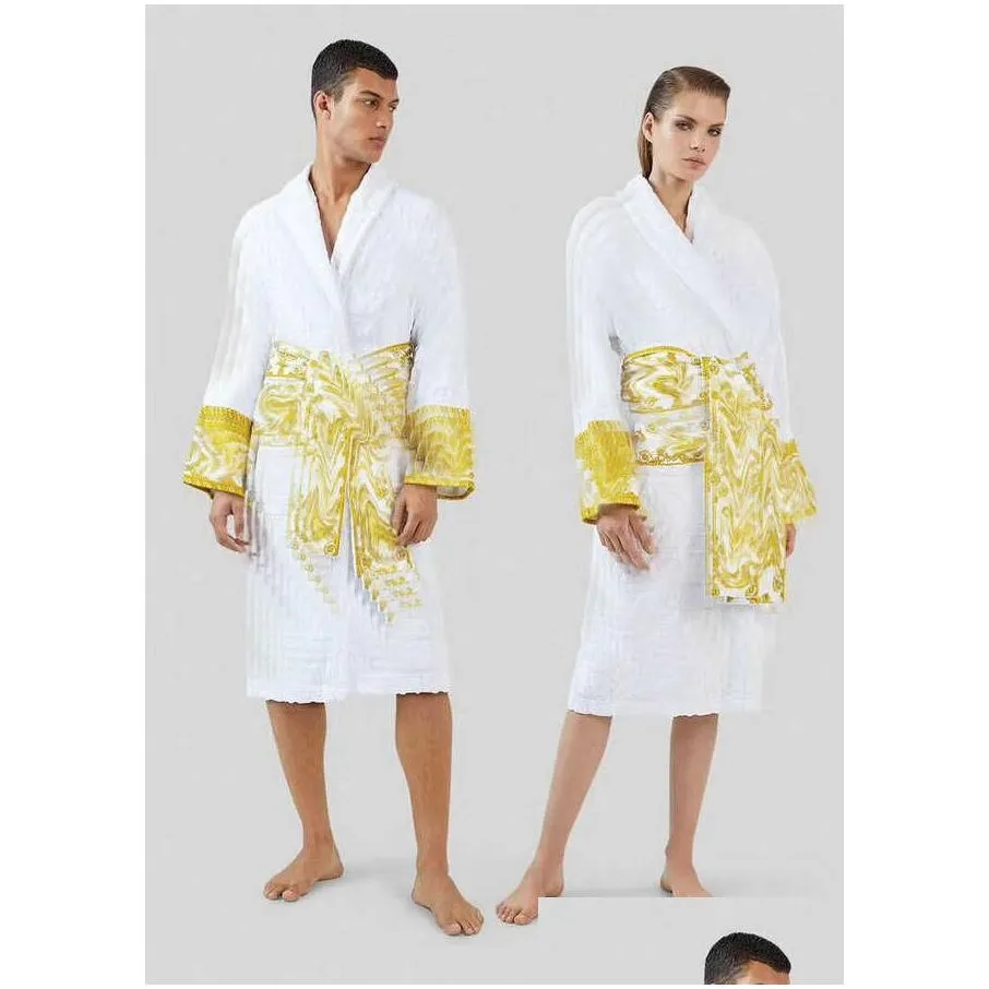 2022colors 100% cotton top quality women men bath robe european and american style supplies f m---3xl