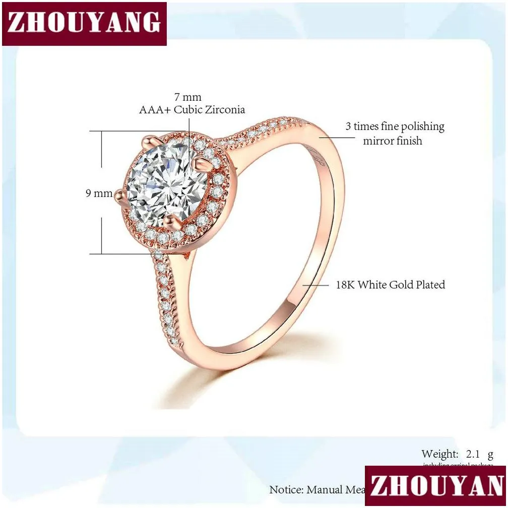 wedding ring for women simple style blue cubic zirconia rose gold sliver color party gift fashion jewelry r781 r782