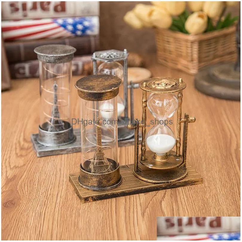 strongwell european retro hourglass night light multifunction sandy table lamp home decorations accessories modern birthday gift