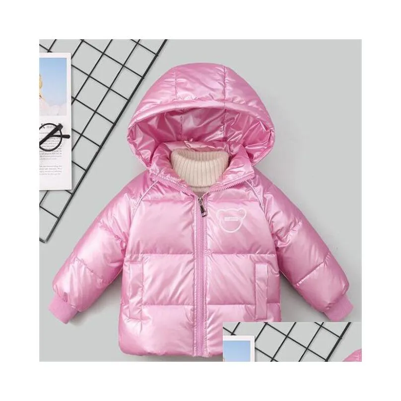 hooded thick duck kids down coat jackets children boys girls outerwear 2 6 years winter clothes