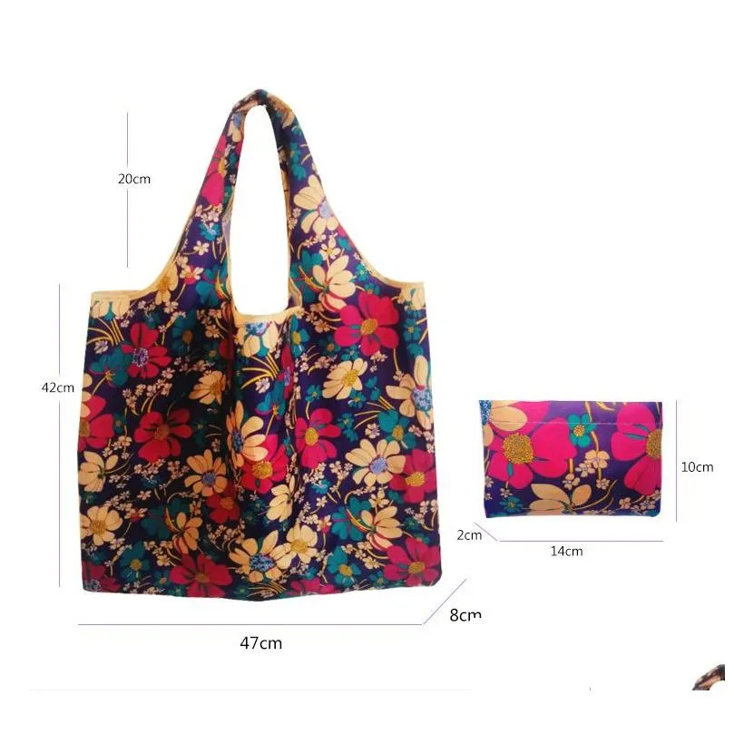 large capacity tote shopping bags waterproof foldable reusable storage bag eco friendly multi styles mixed wholesale