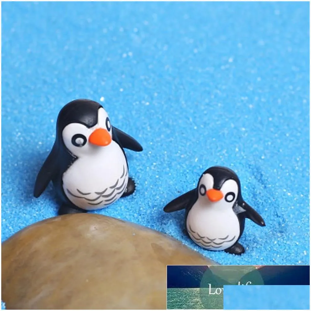 5pcs/lot mini winter penguin miniature figures for fairy garden gnomes moss terrariums decoration factory price expert design quality latest style original