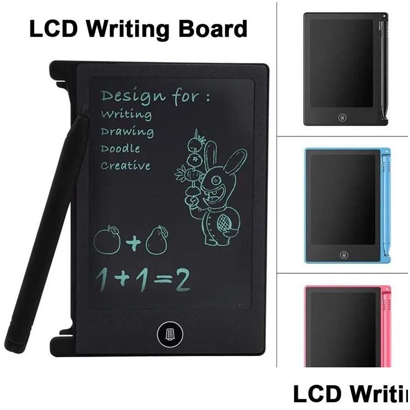 new lcd writing tablet 4.5 inch digital drawing electronic handwriting pad message graphics writing board children gifts
