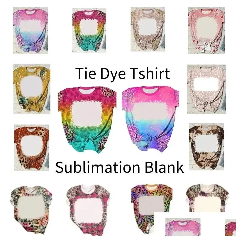 wholesale sublimation bleached shirts heat transfer blank bleach shirt bleached polyester t-shirts us men women party supplies stock