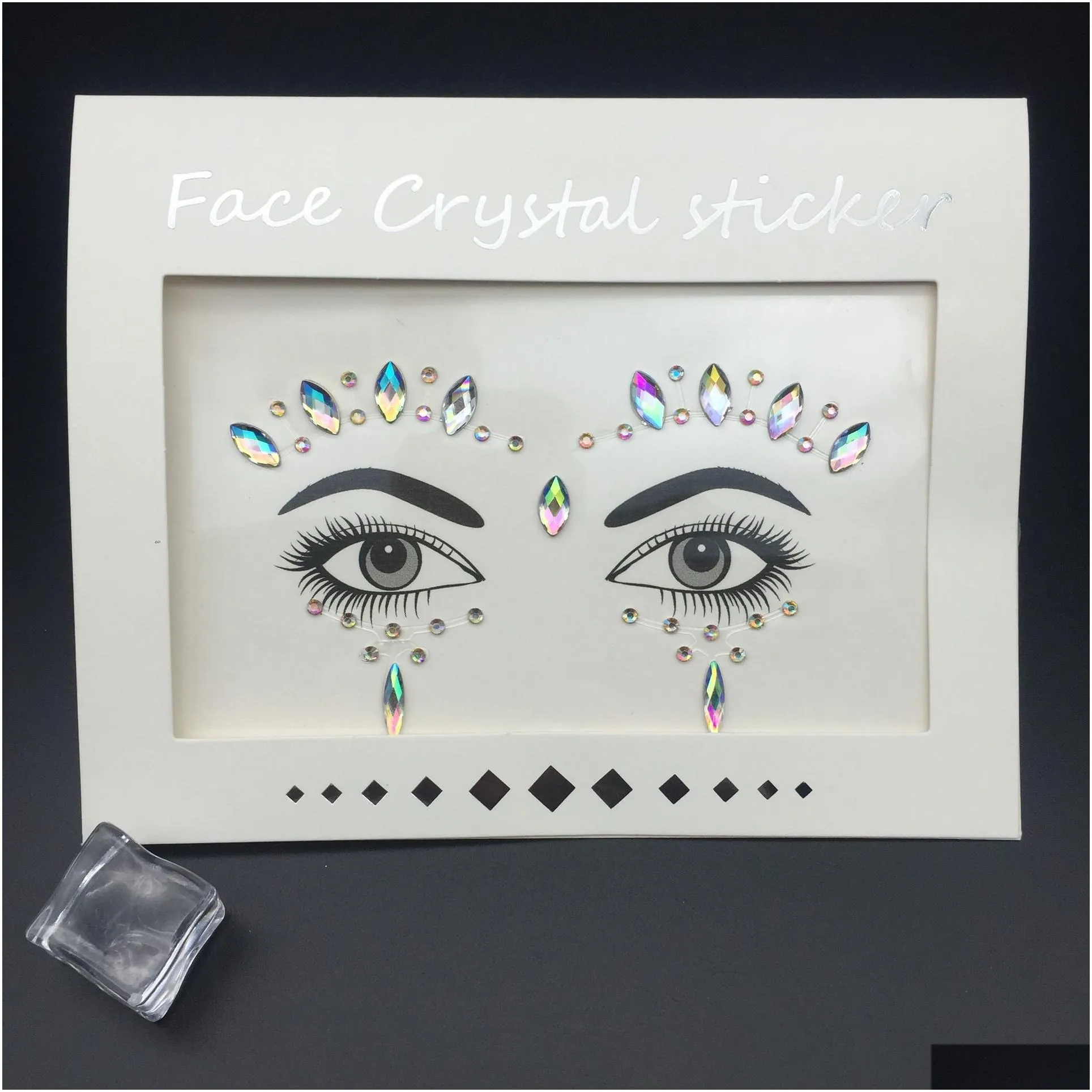 47 styles 3d crystal glitter jewels tattoo sticker women fashion face body gems gypsy festival adornment party makeup beauty stickers