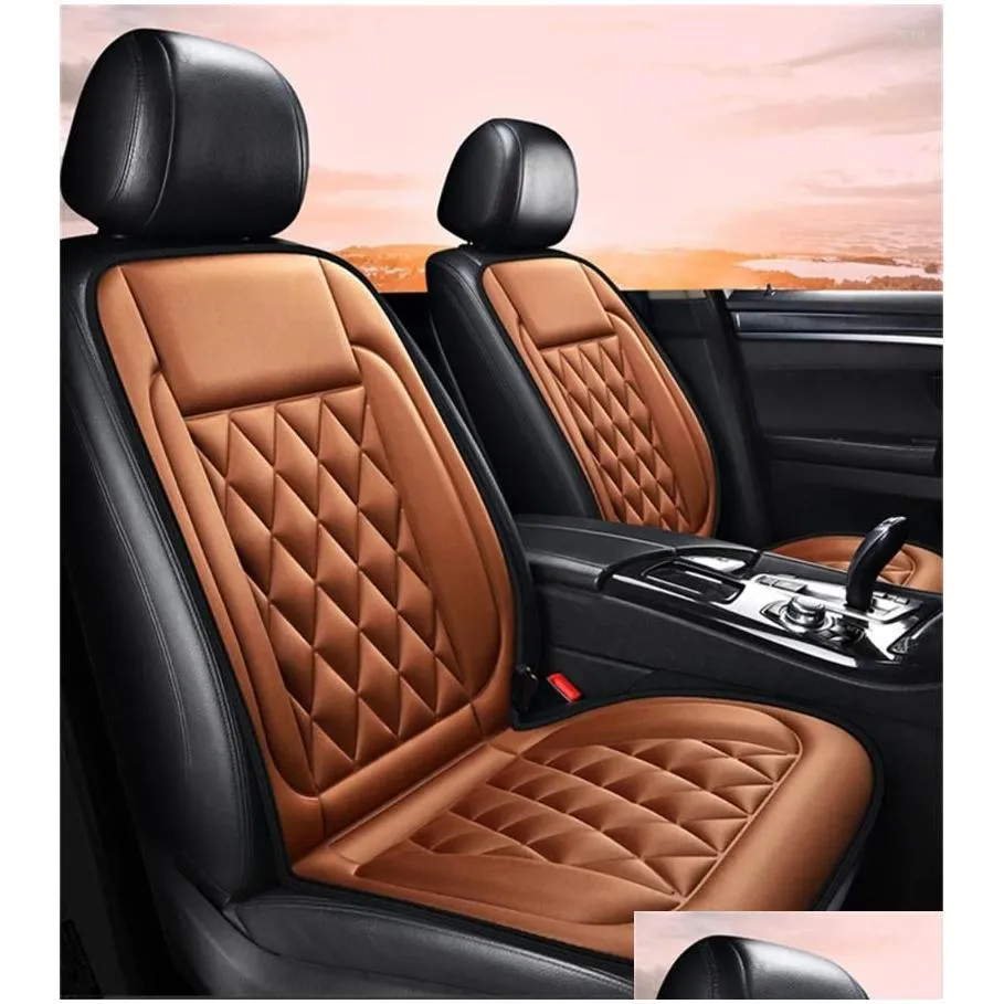 car seat covers 2pcs winter set heating 12v driver cover thermal cushion vehicle heated seats