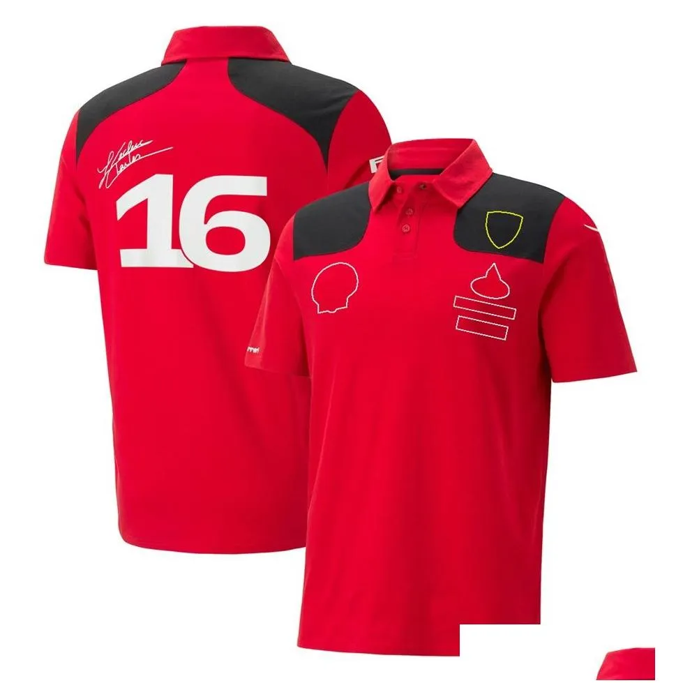 2023 f1 t-shirt mens polo shirts formula 1 red team short sleeve t-shirts summer f1 racing clothing jersey custom