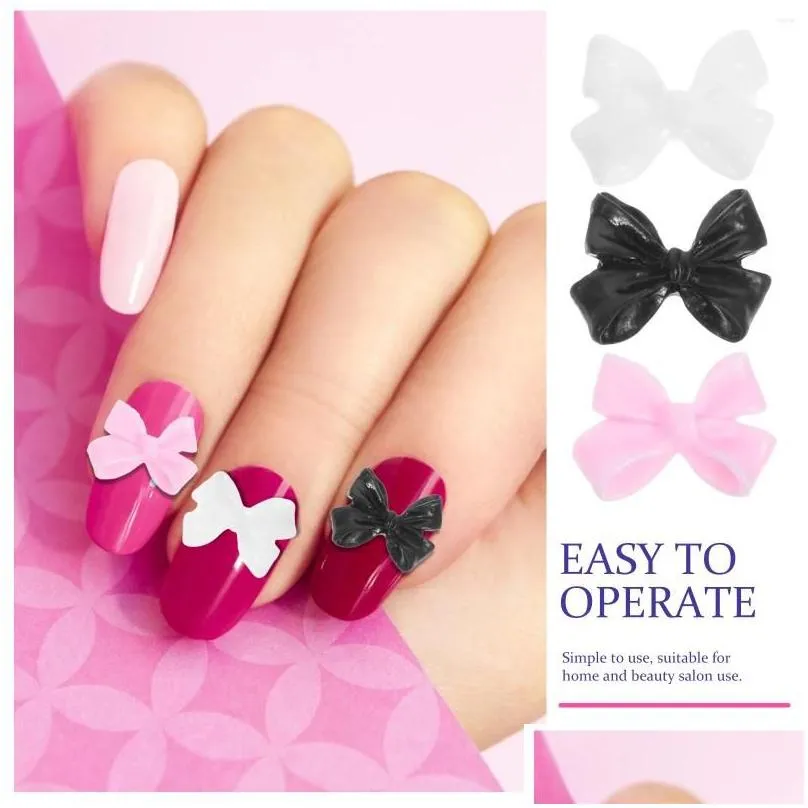 nail art decorations 30 pcs bow charms cute manicure decorative