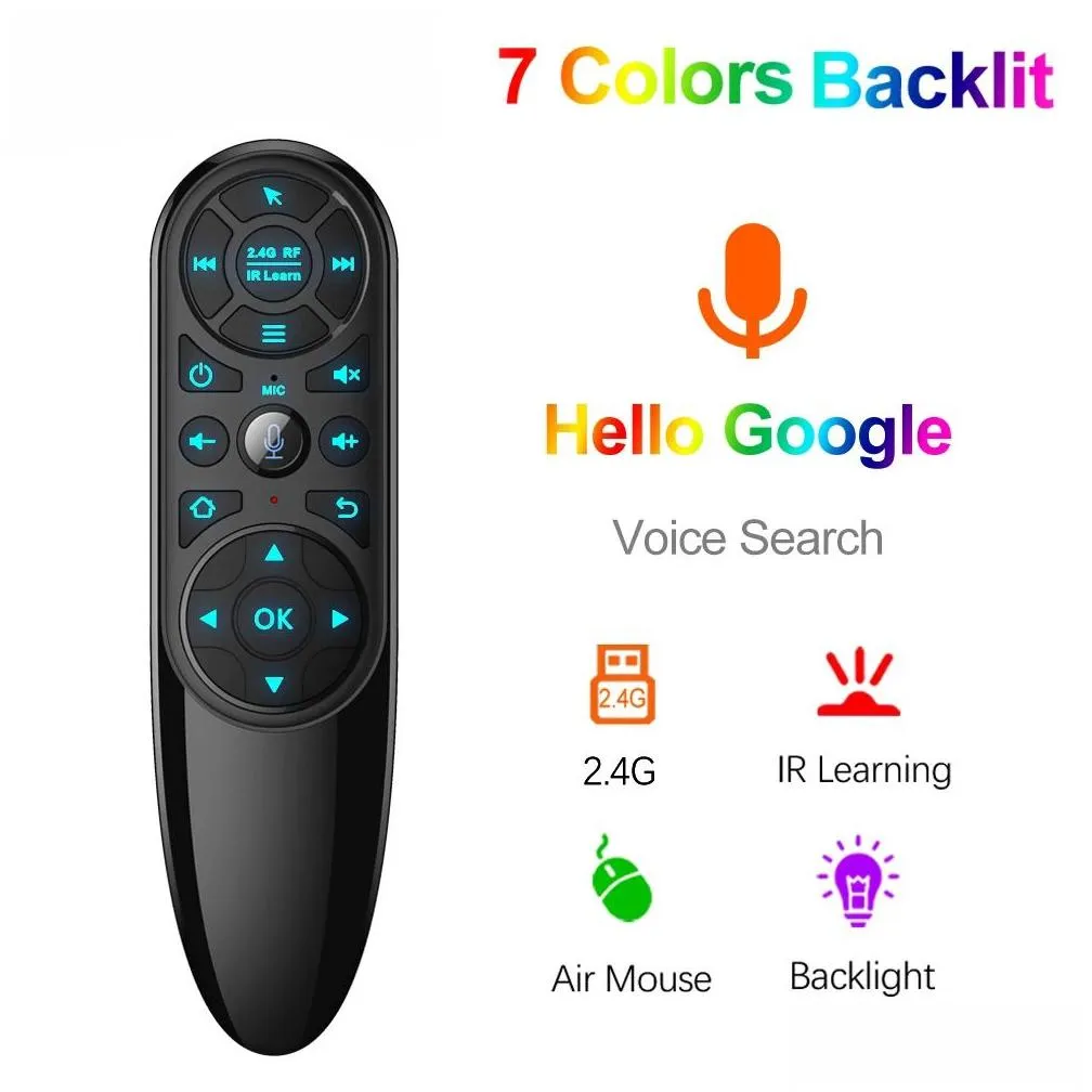 q6 pro voice remote control 2.4g wireless air mouse gyroscope ir learning for android tv box h96 x96 max plus x96 mini