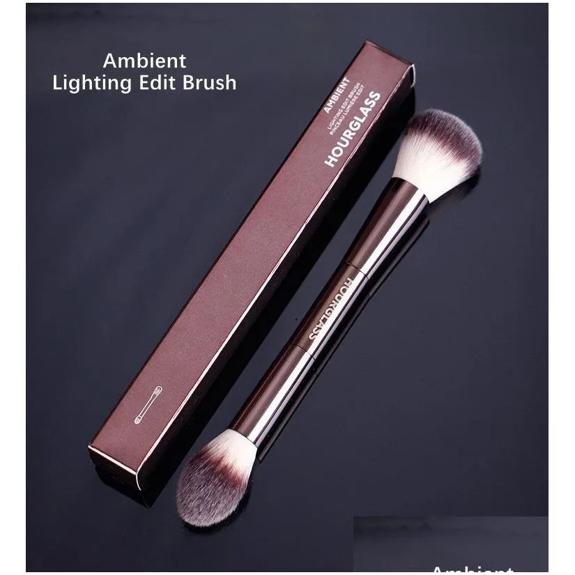 Makeup Brushes Hourglass Face Large Powder B Foundation Contour Highlight Concealer Blending Finishing Retractable Kabuki Cosmetics Dhzit