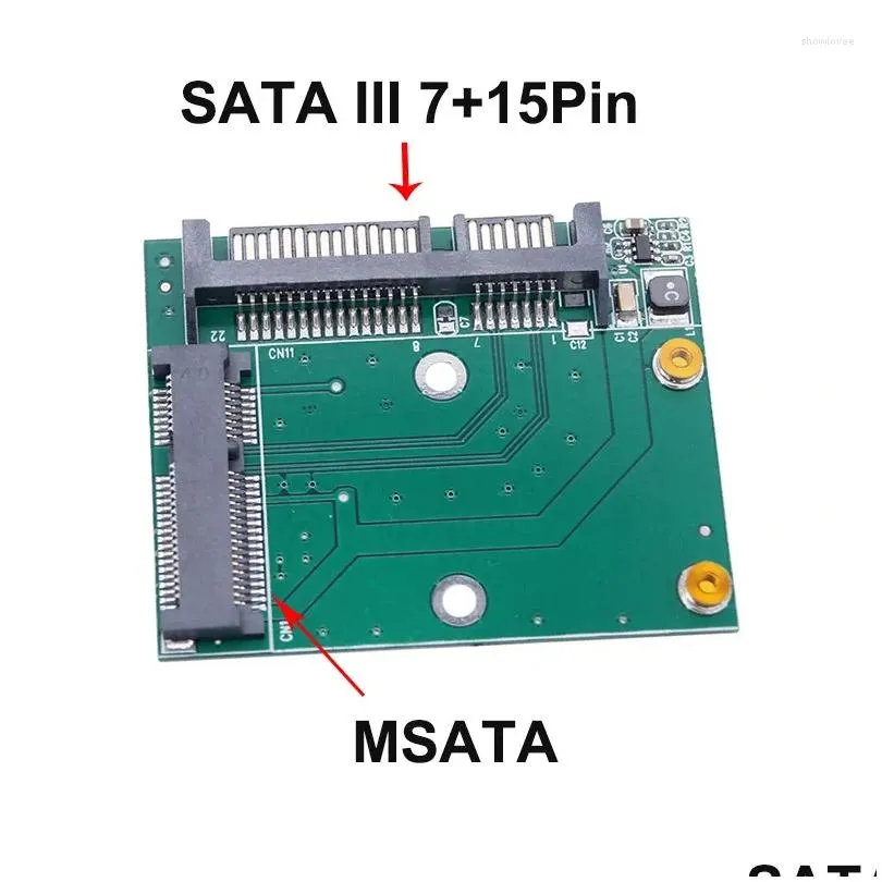 computer cables oullx msata ssd to sata 3 adapter card 2.5 inch interface 5cm mini pcie iii