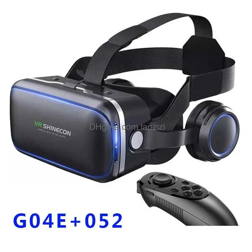 vr/ar devices original shinecon 6.0 virtual reality smart 3d glasses helmet headset with remote control video game 221014