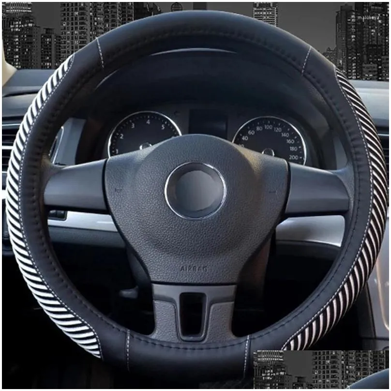 steering wheel covers car cover ice silk massage design comfortable braid on the steering-wheel volant automobile interior accessories