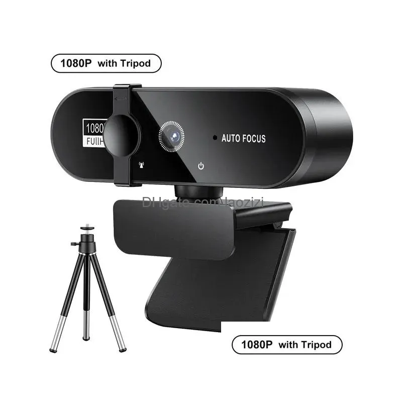 webcam 4k 2k web camera 1080p mini 30fps usb camera full hd web cam with microphone tripod autofocus webcam for pc  laptop 240104