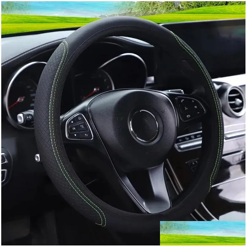 steering wheel covers car interior cover accessories easy to clean universal 37-38cm store four seasons